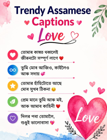 Assamese Caption Love for Instagram