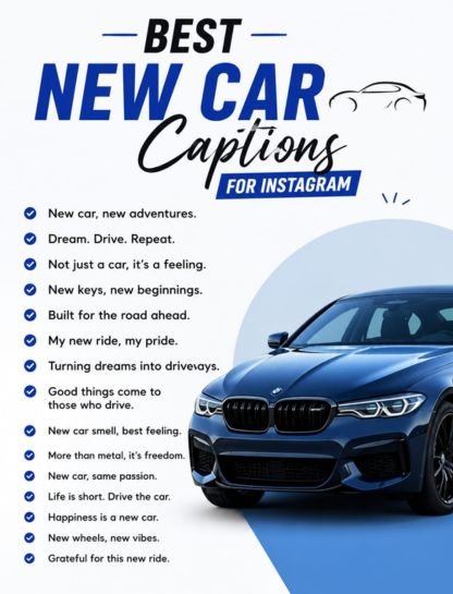 Best New Car Captions for Instagram
