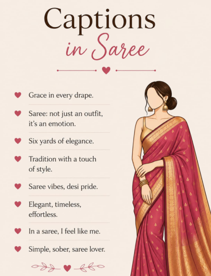 Caption in Saree