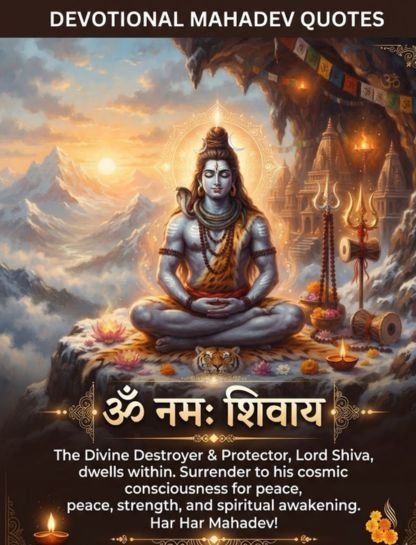 Devotional Mahadev Quotes