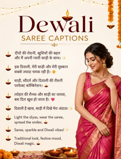 Diwali Saree Captions