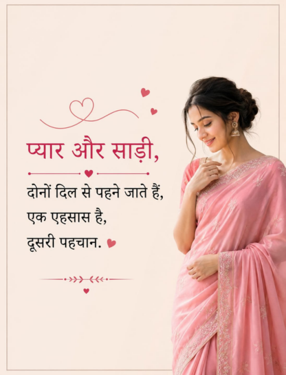 Love Saree Caption for Instagram in Hindi
