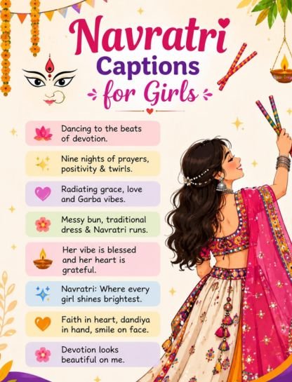 Navratri Captions for Instagram for Girl