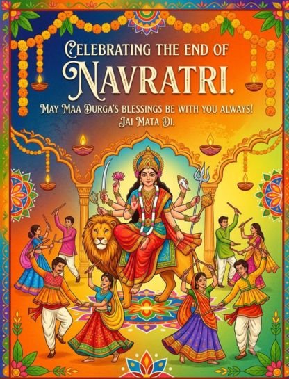 Navratri End Captions for Instagram