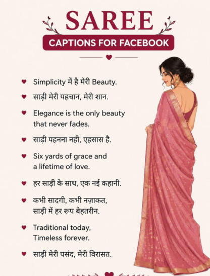 Saree Caption for Facebook