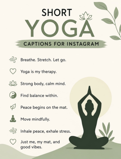 Short Yoga Captions for Instagram
