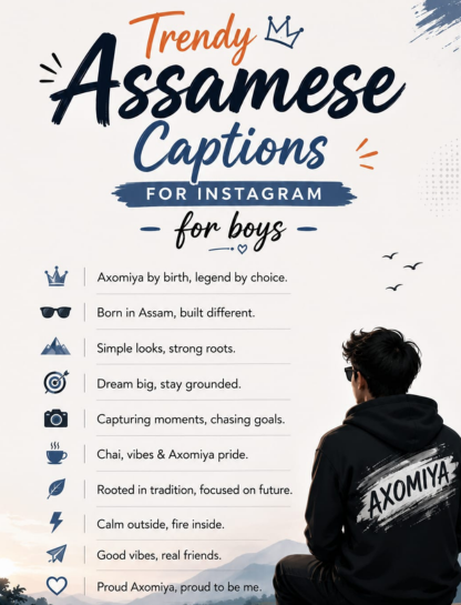 Trendy Assamese Caption for Instagram for Boy