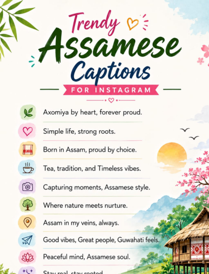 Trendy Assamese Caption for Instagram in English
