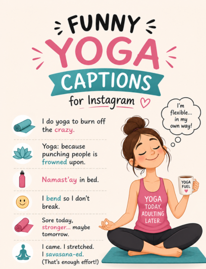 Funny Yoga Captions for Instagram