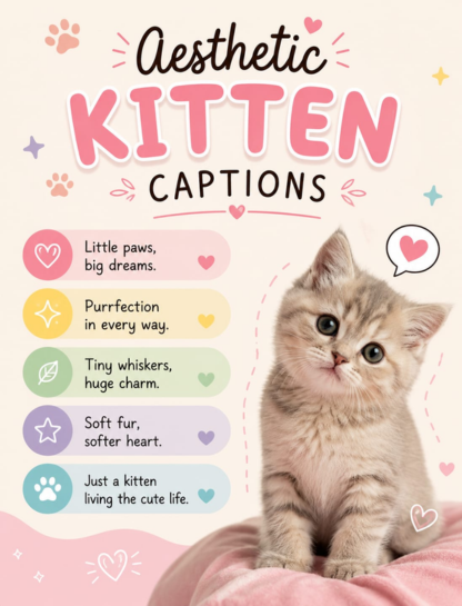 Aesthetic Kitten Captions