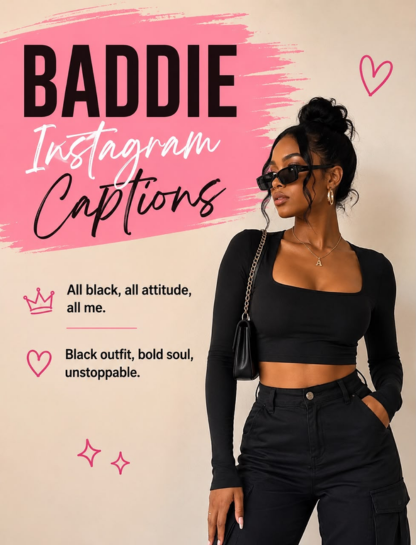 Baddie Instagram Captions for Black Outfits