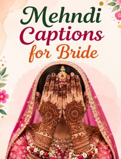 Beautiful Mehndi Captions for Brides