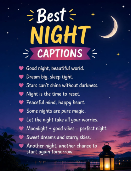 Best Night Captions for Instagram
