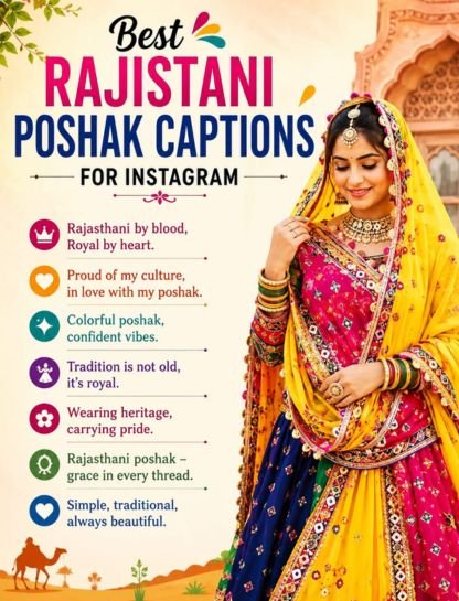 Best Rajasthani Poshak Captions for Instagram