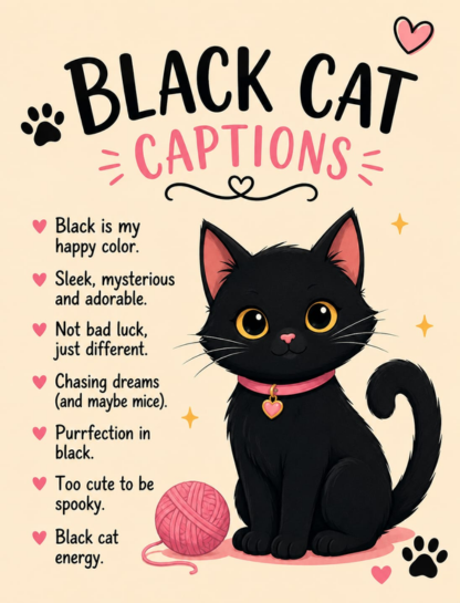 Black Cat Captions