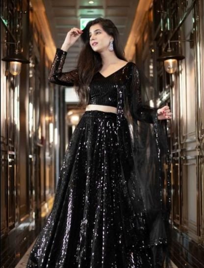 Black Lehenga Captions for Instagram