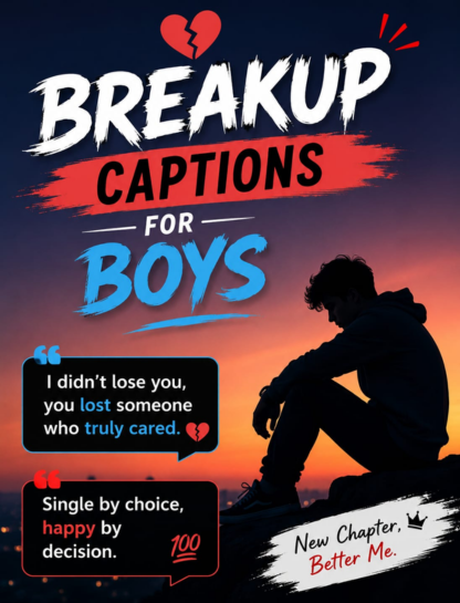 Breakup Captions for Boys