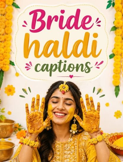 Bride Haldi Captions for Instagram
