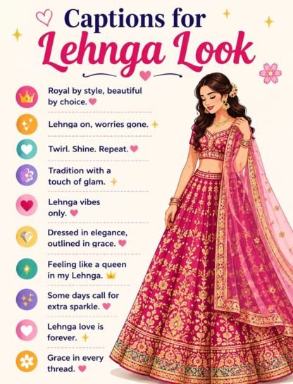 Caption for Lehenga Look