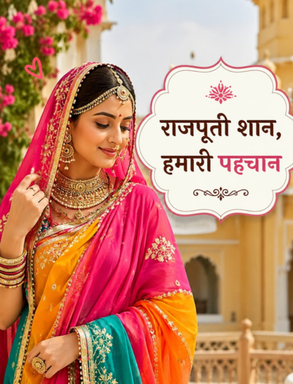 Captions for Rajasthani Look in Hindi