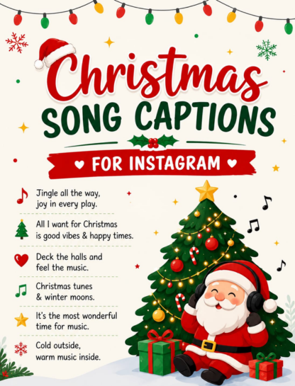 Christmas Song Captions 🎄