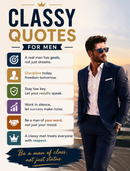 Classy Quotes for Men 🥂✨