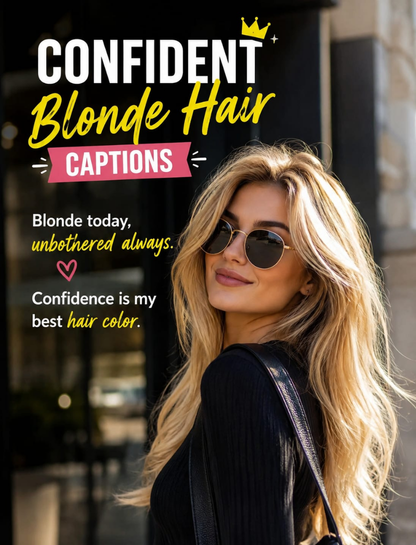 Confident Blonde Hair Captions 💛🔥