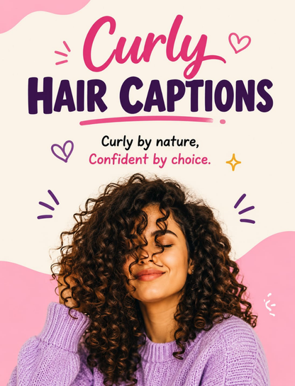 Curly Hair Captions ✨