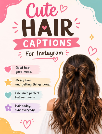 Cute Hair Captions for Instagram 💖