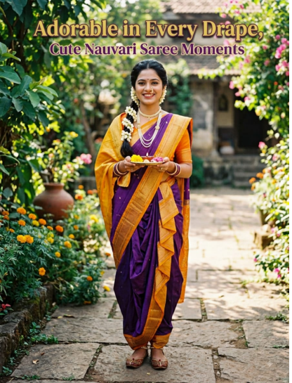 Cute Nauvari Saree Captions