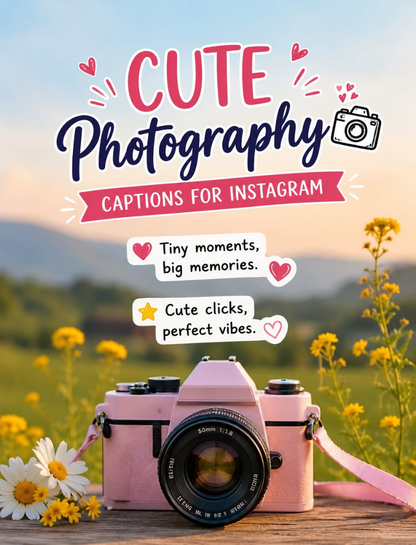 Cute Photography Captions for Instagram 📸