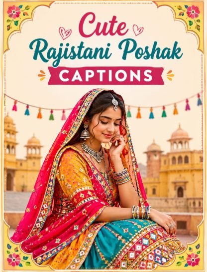 Cute Rajasthani Poshak Captions