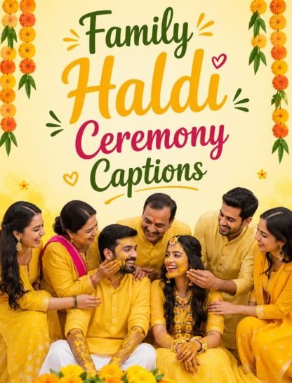 Family Haldi Ceremony Captions