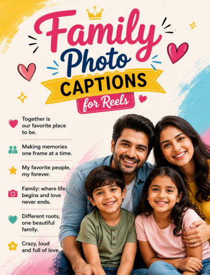 Family Photo Captions for Reels