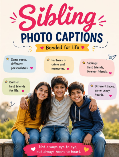 Family Photo Captions for Siblings