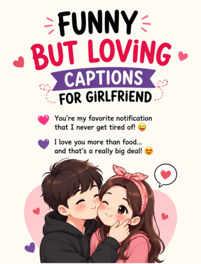Funny But Loving Captions for Girlfriend