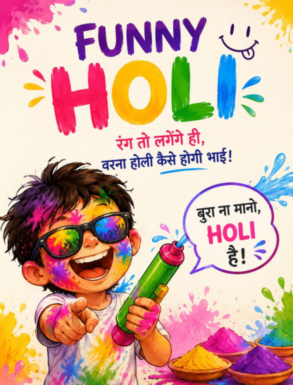 Funny Holi Captions
