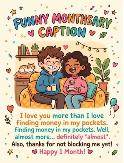 Funny Monthsary Captions