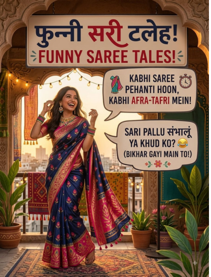 Funny Saree Captions in Hinglish