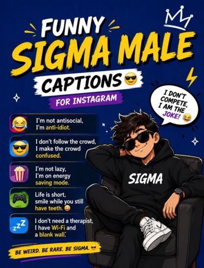 Funny Sigma Male Captions for Instagram