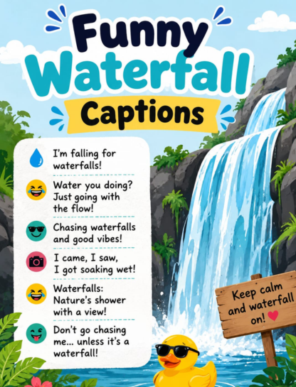 Funny Waterfall Captions for Instagram
