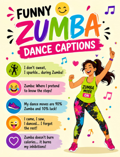 Funny Zumba Dance Captions 😂💃