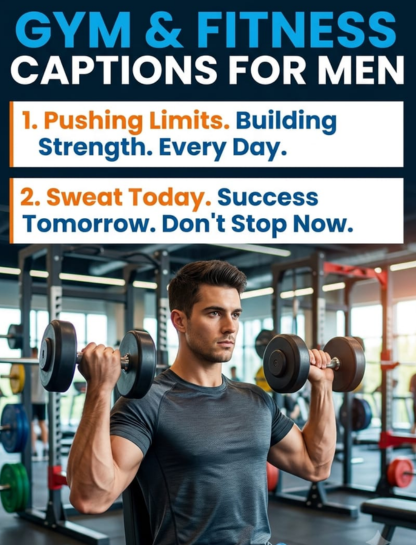 Gym & Fitness Captions for Men 🏋️🔥
