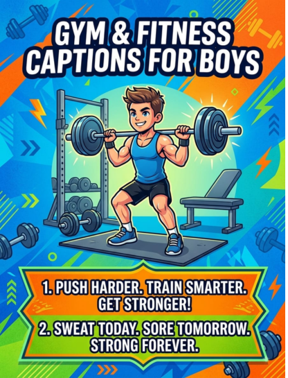 Gym & Fitness Instagram Captions for Boys