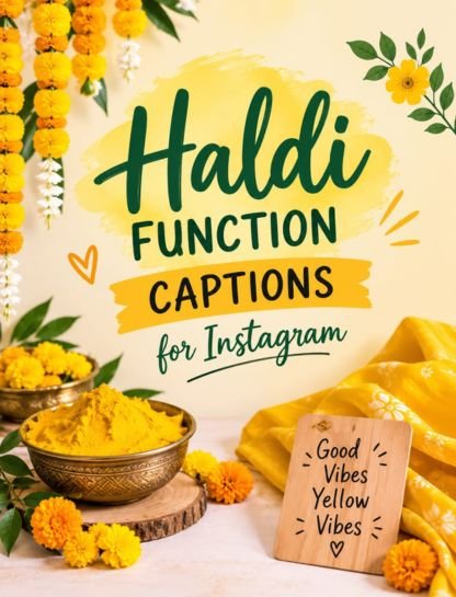 Haldi Function Captions for Instagram