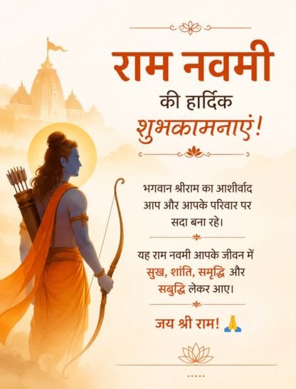 Heartfelt Ram Navami Wishes in Hindi