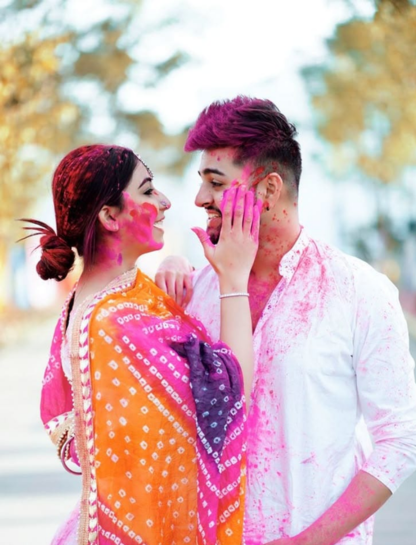Holi Captions for Couples