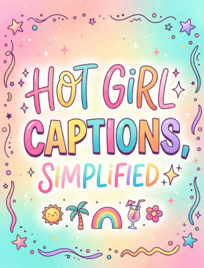 Hot Girl Captions, Simplified ✨