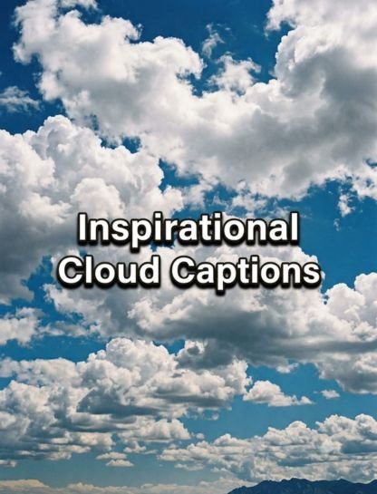 Inspirational Clouds Captions for Instagram