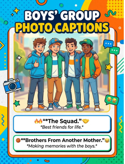 Instagram Captions for Boys Group Photos